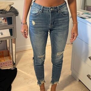 Insane Gene Medium Wash Ripped Jeans